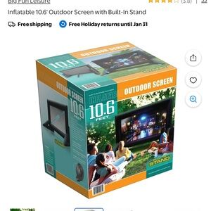 Inflatable 10.6 ‘ Outdoor Screen with Built-In Stand